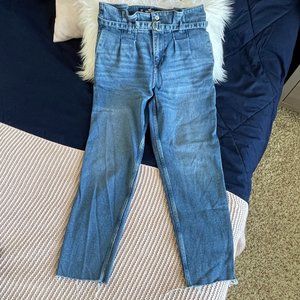 Ultra High-Rise Paper-Bag Mom Jeans